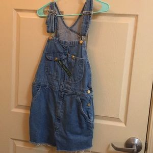 Vintage cut off overalls